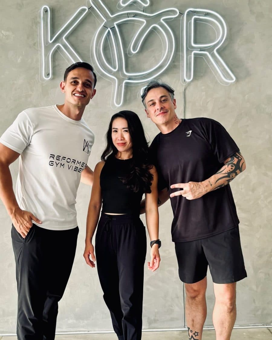 June Louie with the KOR Pilates team